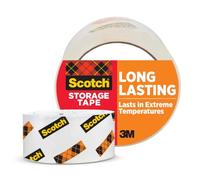 Scotch Long Lasting Storage Packaging Tape, 1.88" x 54.6 yd, Designed for Storage and Packing, Stays Sealed in Weather Extremes, 3" Core, Clear, 1 Roll (3650)