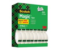 Scotch Magic Invisible Tape - 24 Rolls - 19 mm x 33 m - General Purpose Sticky T