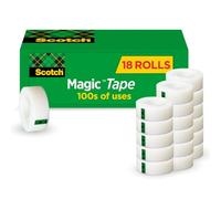 Scotch Magic Office Tape 18 Roll Cabinet Pack, Bulk Pack