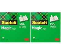 Scotch Magic Tape, 1 Roll, 19 mm x 10 m - General Purpose Sticky Tape for Document Repair, Labelling & Sealing (Pack of 2)