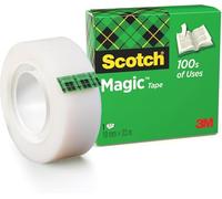 Scotch Magic Tape, 1 Roll, 19 mm x 33 m - General Purpose Sticky Tape for Document Repair, Labelling & Sealing