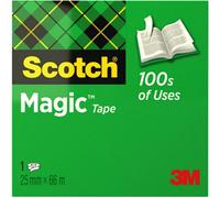 Scotch Magic Tape, 1 Roll, 25 mm X 66 M - General Purpose Sticky Tape For Document Repair, Labelling & Sealing