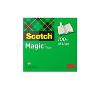 Scotch Magic Tape, 1 Roll, 25 mm x 66 m - General Purpose Sticky Tape for Document Repair, Labelling & Sealing
