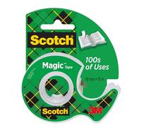 Scotch Magic Tape, 1 Roll on Handheld Dispenser, 19 mm x 15 m - General Purpose Sticky Tape for Document Repair, Labelling & Sealing