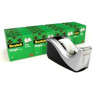 Scotch Magic Tape, 16 Rolls, 19 mm x 33 m + FREE Dispenser C60 | General Purpose Sticky Tape for Document Repair, Labelling and Sealing; Matte-Finish, Invisible and Writable on