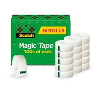 Scotch Magic Tape, 16 Rolls, Numerous Applications, Invisible, Engineered for Repairing, 3/4 x 1000 Inches, Boxed (810K16)