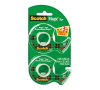 Scotch Magic Tape, 2 Rolls on Dispensers, 19 mm x 12 m + 3.2 m FREE | General Purpose Sticky Tape for Document Repair, Labelling and Sealing; Matte-Finish, Invisible and Writable on