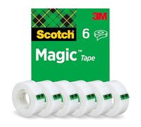 Scotch Magic Tape, 6 Rolls, 19 mm x 33 m - General Purpose Sticky Tape for Document Repair, Labelling & Sealing