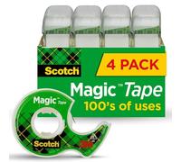 Scotch® Magic™ Tape in Dispensers, 3/4" x 850", Pack of 4 Rolls