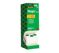 Scotch Magic Tape 19mm x 33m Invisible Value Pack 7+1 Free Rolls