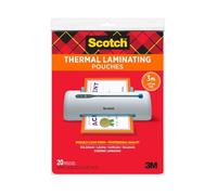 Scotch Matte Thermal Laminating Pouches, Ultra Clear with Matte Finish, Letter Size 8.9 in x 11.4 in, 20-Pack