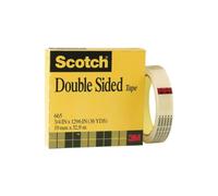 Scotch MMM665-2P12-36 0.5 x 12 in. Permanent Double-Sided Tape, Clear - Pack of 2