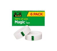 Scotch MMM810-6PK 0.75 x 12 in. Magic Tape, Matte Clear - Pack of 6