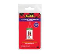 Scotch® MMMLS8535G SELF-SEALING LAMINATING SHEETS, 12.5 MIL, 2 13/16 X 4 9/16, LUGGAGE TAG SIZE, 5 **Full Carton Of:24 PK **