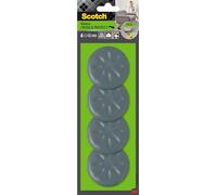 Scotch Move & Protect Flex Sliders SP61A03, Adhesive, Grey, Ø 65 mm, 4/Pack - 500 Kg