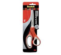 Scotch Multi-Purpose Stainless Steel Scissors, 8 Inches, Red & Gray, Great for Home, School and Office