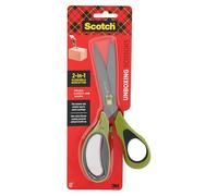Scotch Non-Stick Boxed Scissors, Dual Function Scissors and Boxcutter, 8-Inch