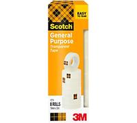 Scotch Office Tape Scotch Crystal Clear 508 Transparent 19 mm (W) x 33 m (L) PP (Polypropylene) 8