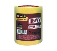 Scotch Heavy Duty Packaging Tape, 50 mm x 66 m, Clear, 3 Rolls, Suitable for Rough Handling and Shipping