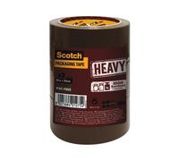 Scotch Secure Seal Packaging Tape Brown 50 mm x 66 m 3 Rolls/Pack - Ideal for Packing Boxes and Parcels