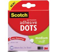 Scotch Permanent Adhesive Dots-Medium Craft .3" 300/Pkg