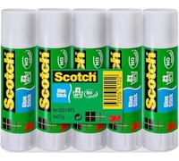 Scotch Permanent Glue Stick 21g - Solvent-free, Water-based, Strong Hold - Pack of 5