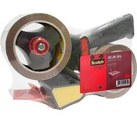Scotch Pistol Grip + Secure Seal Tape, Brown, 2 Rolls, 50 mm x 66 m | Secure Durable Seal Packaging Tape for Shipping Parcels and Storage Boxes, Strong Hold, Resists Splitting and Tearing