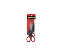 Scotch Precision Office Scissors with Stainless Steel Blades - 18 cm - Ideal for Precise Cutting, Good for Right Hand Use and Left Hand Use - Grey/Re