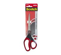 Scotch Precision Scissors, Red, 1 per Pack, 20 cm | Precise Cutting, Sharp Stainless Steel Blades for Everyday Use, Adjustable Screw, Soft Grip for Right and Left Hand Use