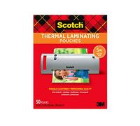 Scotch Thermal Laminating Pouches Clear 3mm Laminate Homemade Ornaments Christmas Banners and Gift Tags Ideal Holiday Supplies Fits Letter Size (8.9" x 11.4") Paper