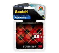 Scotch 25.4mm x 25.4mm Restickable Dots (Pack of 18)
