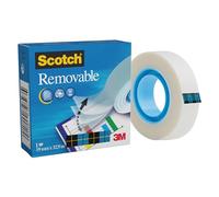 Scotch Removable Magic Tape 1 Roll 19 mm x 32.9 m - Repositionable Tape for Document Repair, Labelling & Sealing