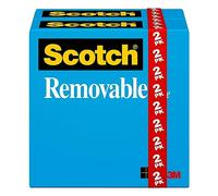 Scotch Removable Tape, Standard Width, Engineered for Displaying, Invisible, 3/4 x 1296 Inches, 2-Pack (811)