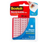 Scotch Restickable Tabs 25.4mm x 25.4mm (R100) - 1 pack, 18 tabs per pack
