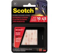 3M RF-E Scotch Extreme Fasteners: 1 in x 1 in. (Clear) / 12-Squares