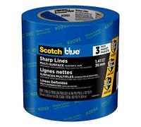 Scotch ScotchBlue 2093-36AC3 Sharp Lines Painter’s Tape, 1.41" Width, Blue