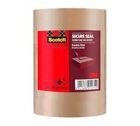 Scotch Secure Seal Packaging Tape, Brown, 3 Rolls, 50 mm x 66 m | Secure Durable Seal Packaging Tape for Shipping Parcels and Storage Boxes, Strong Hold, Resists Splitting and Tearing