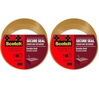 Scotch Secure Seal Packaging Tape Brown 50 mm x 50 m 1 Roll/Pack - Ideal for Packing Boxes and Parcels (Pack of 2)