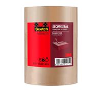 Scotch Secure Seal Packaging Tape Brown 50 mm x 66 m 3 Rolls/Pack - Ideal for Pa