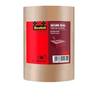 Scotch Secure Seal Packaging Tape Brown 50 mm x 66 m 3 Rolls/Pack - Ideal for Packing Boxes and Parcels
