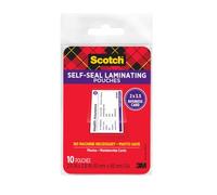 Scotch Self-Sealing Laminating Pouches, Business Card Size (LS851-10G)