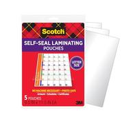 Scotch Self-Sealing Laminating Sheets, Gloss Finish, 9 in x 11.5 in, Easy to Use and No Laminator Needed, 5/Pack