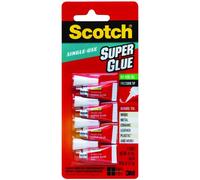 Scotch Single Use Super Glue No-Run Gel (SGAD-929) - 4 tubes of 0.5g per pack
