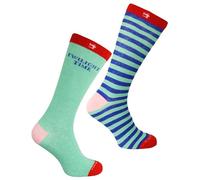Scotch & Soda 2-Pack Printed Long Green Blue Mens Socks 142793 0218