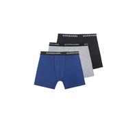 Scotch & Soda 3pk Mens Cotton Stretch Boxer Brief Navy/grey size S | Underwear Outlet | Men | Blue S