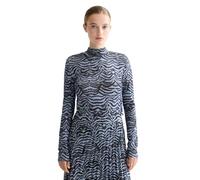 Scotch & Soda All Over Printed Mock Neck Long Sleeve T-Shirt