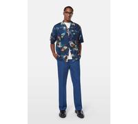Scotch & Soda Aop Short-sleeved Relaxed-fit Tencel Shirt Abstract Island N size S | Casual Shirts Outlet | Men S