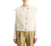 Scotch & Soda Boucle Tweed Collarless Gilet Soft Ice Melange size L | Vests Outlet | Women L