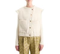 Scotch & Soda Boucle Tweed Collarless Gilet Soft Ice Melange size S | Vests Outlet | Women S