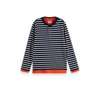 Scotch & Soda Boy Double Layered Long-sleeved T-shirt Night Ecru Stripe/st size 6 | T-shirts Outlet | kids | Black 6